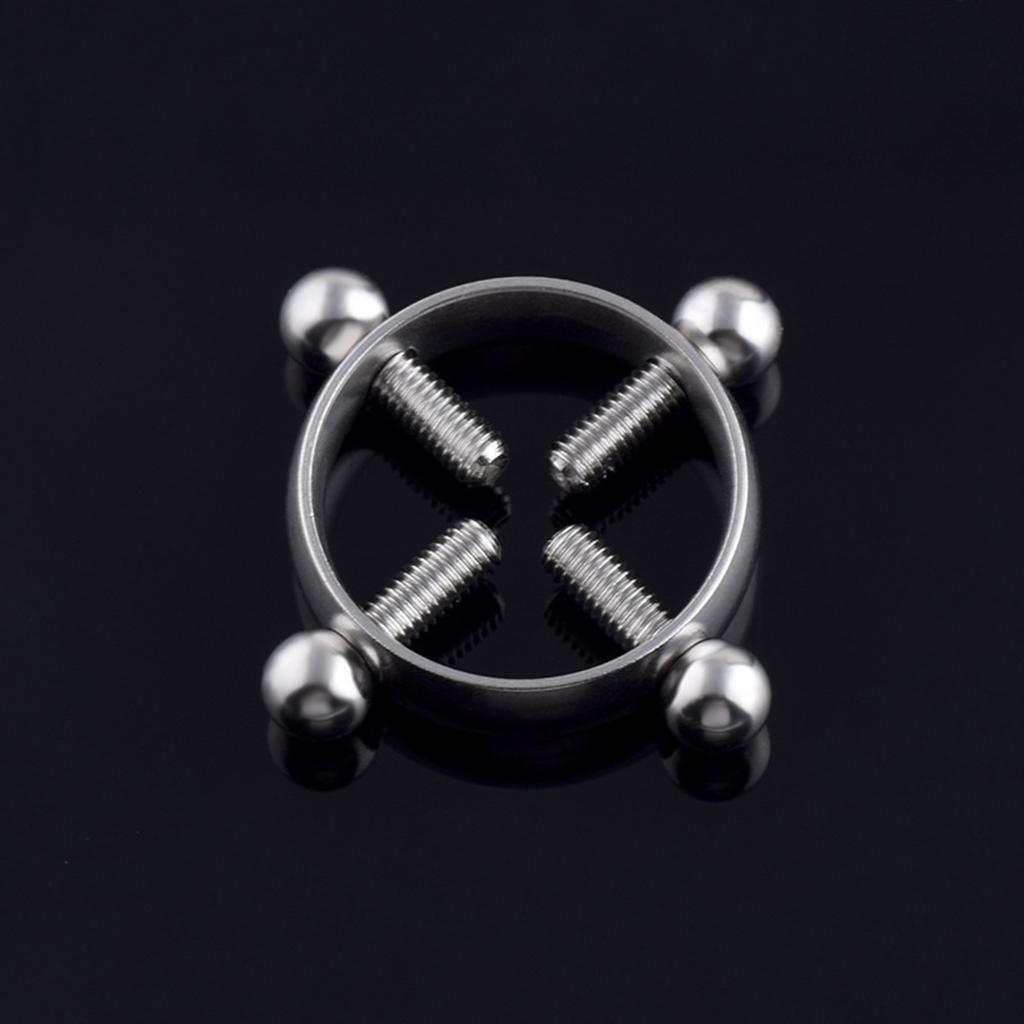 2pcs Stainless Steel Adjustable Screw Circle Barbell Piercing
