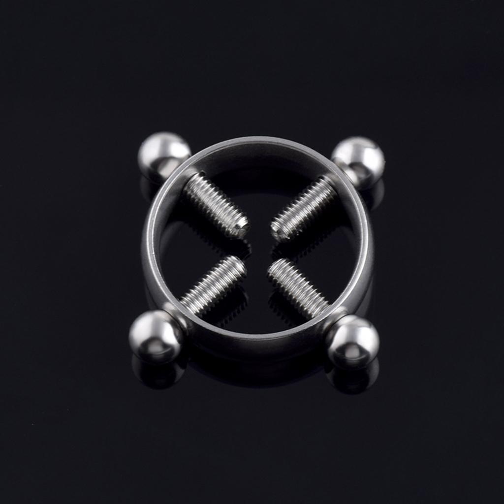 2pcs Stainless Steel Adjustable Screw Circle Barbell   Piercing