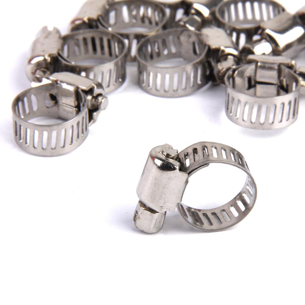50PCS 5 Size Adjustable Fuel Line Jubilee Hose Spring Clamp Petrol Pipe Clip