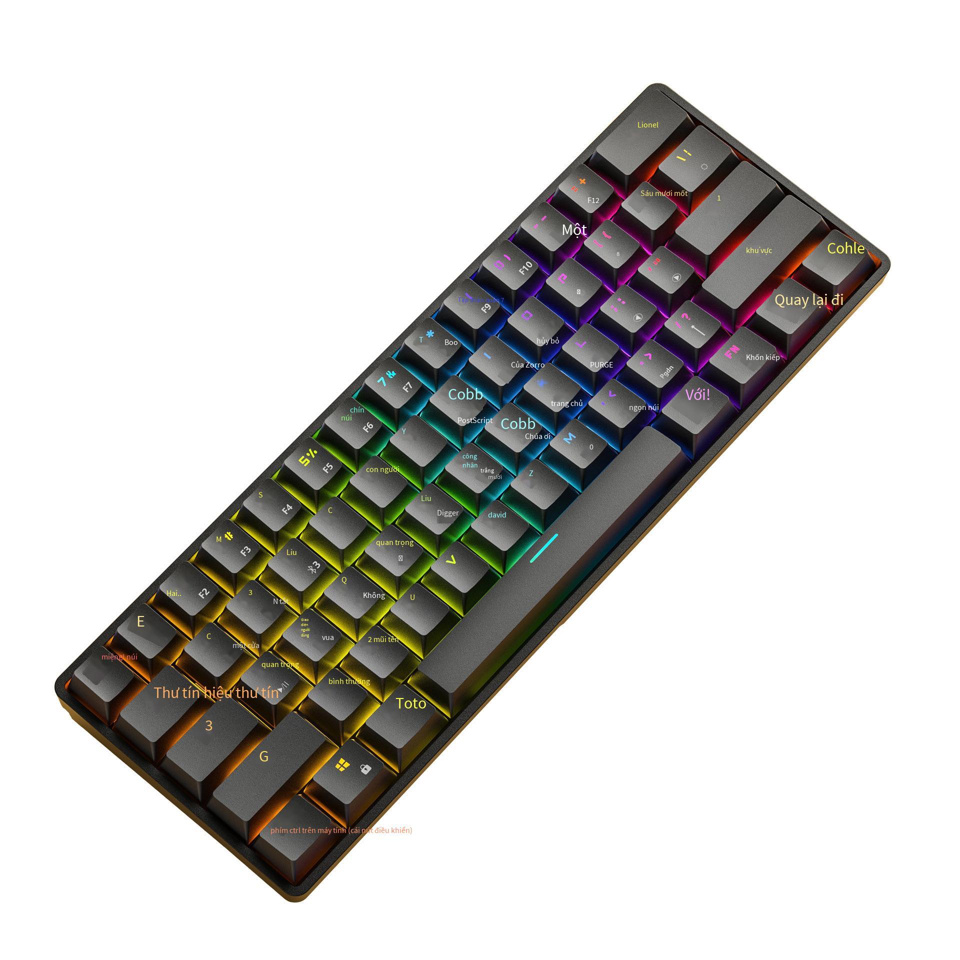 Khuyến Mãi Crack K28 Game Có Dây Bàn Phím Cơ RGB Di Động Điện Thoại Máy Tính Bảng MCA Chơi Game Không Dây Bluetooth Bàn Phím Cơ