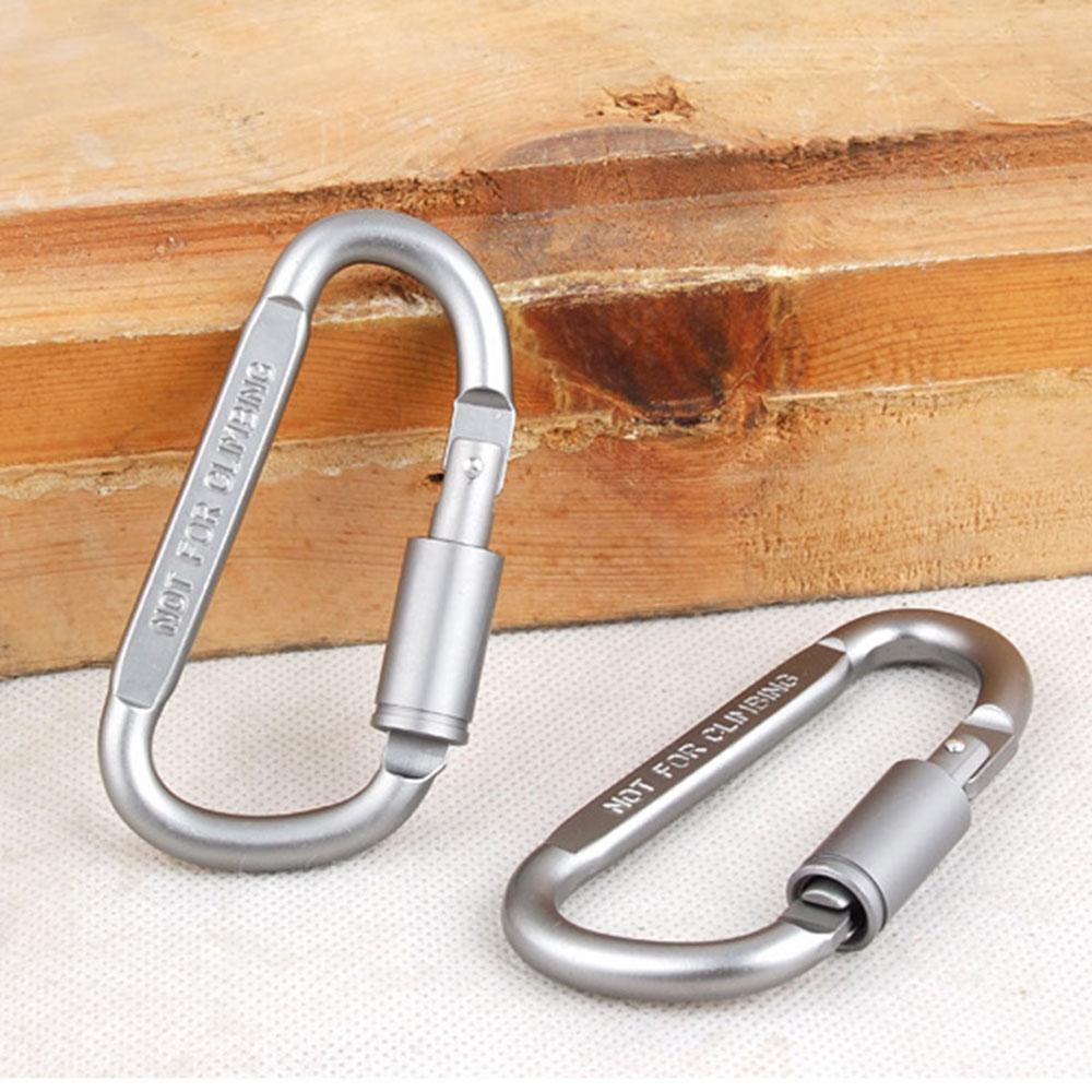 5 chiếc móc khóa Carabiner hợp kim nhôm có khóa vặn, nhẹ bền không thấm nước