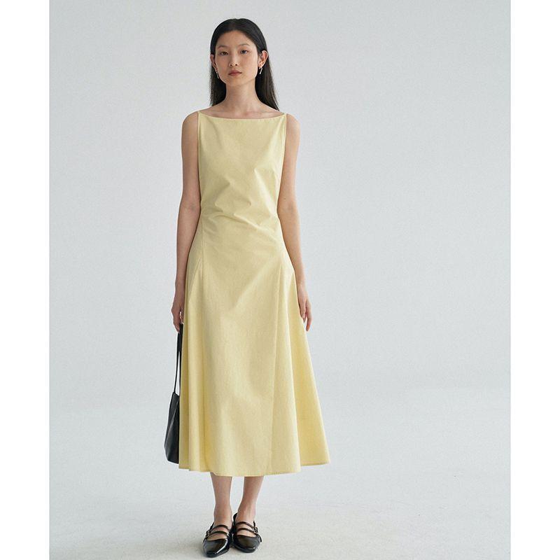 TOBE1SHOP Phong cách Pháp khí chất Vintage vai đầm phụ nữ mùa hè biển nghỉ mát gió không tay áo treo vest váy mỏng