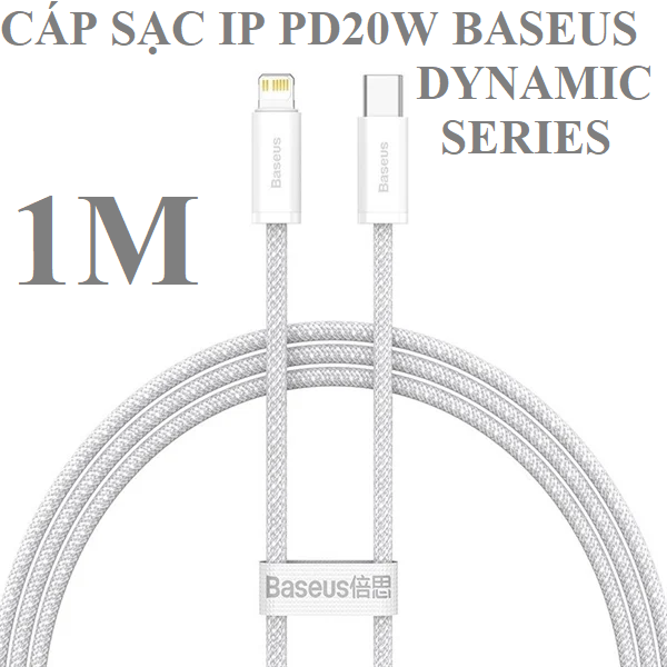 Cáp sạc iP C to L hỗ trợ PD20W Baseus Dynamic Series CALD000003 _ Hàng chính hãng