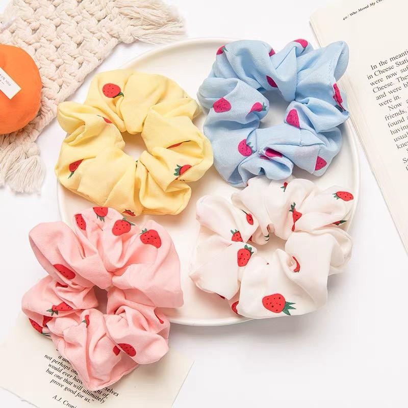 Dây buộc tóc Scrunchies họa tiết ngộ nghĩnh siêu kute dễ thương