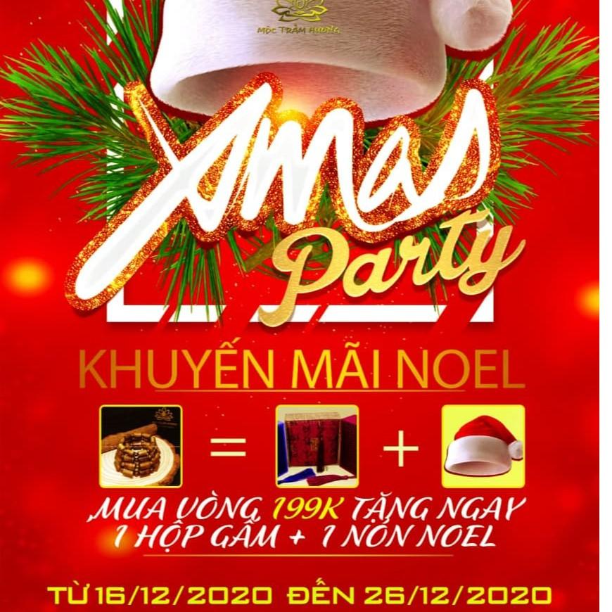 Mũ (nón) ông già Noel bằng vải nỉ mỏng (24/12) | Mộc Trầm Hương