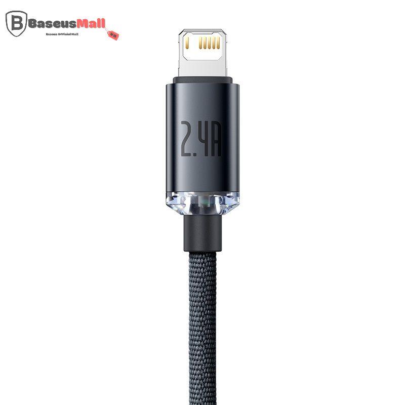 Cáp sạc nhanh Baseus Crystal Shine Series Fast Charging Data Cable USB to l.P 2.4A (Hàng chính hãng