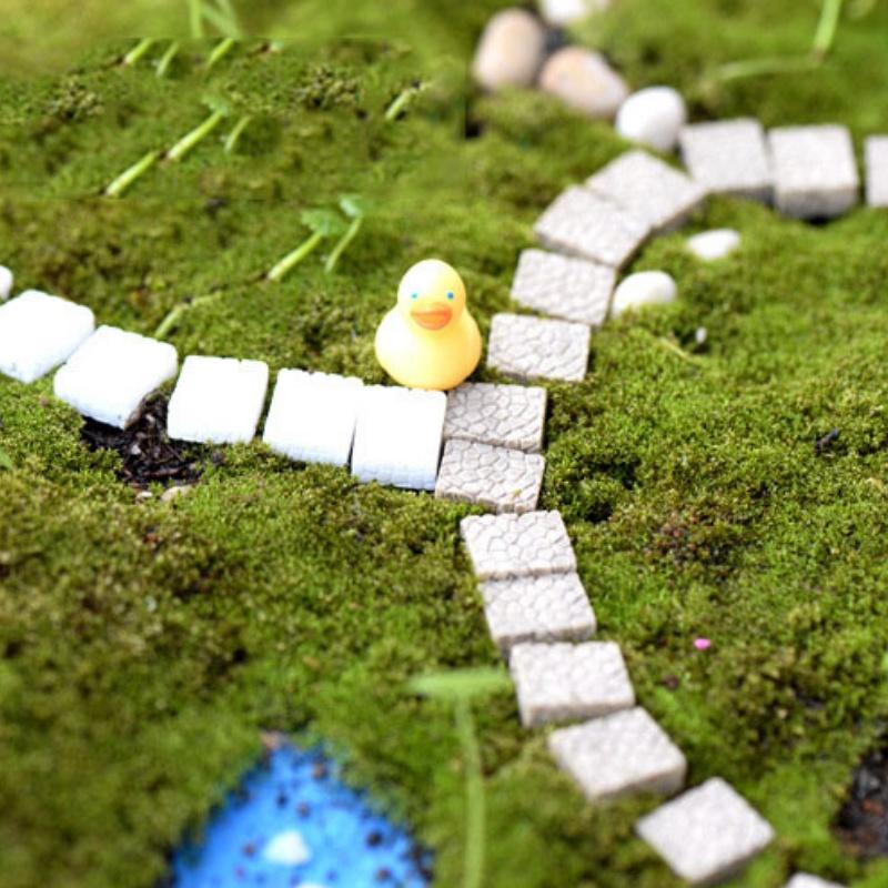 Mô hình tiểu cảnh ️ Viên gạch giả làm lối đi tiểu cảnh, sân vườn, terrarium, sen đá