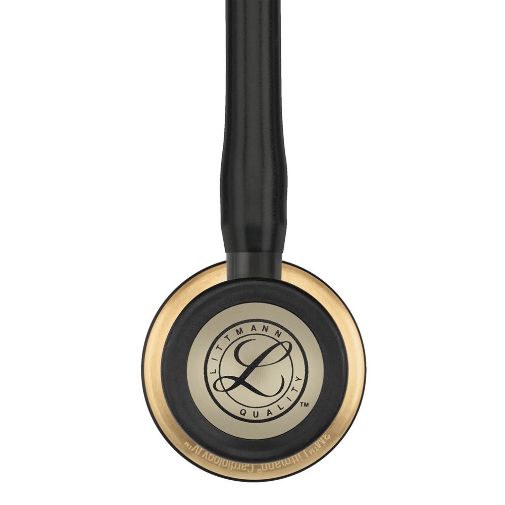 Ống nghe y tế 3M Littmann Cardiology IV, mặt nghe màu đồng, dây nghe đen, 27 inch, 6164