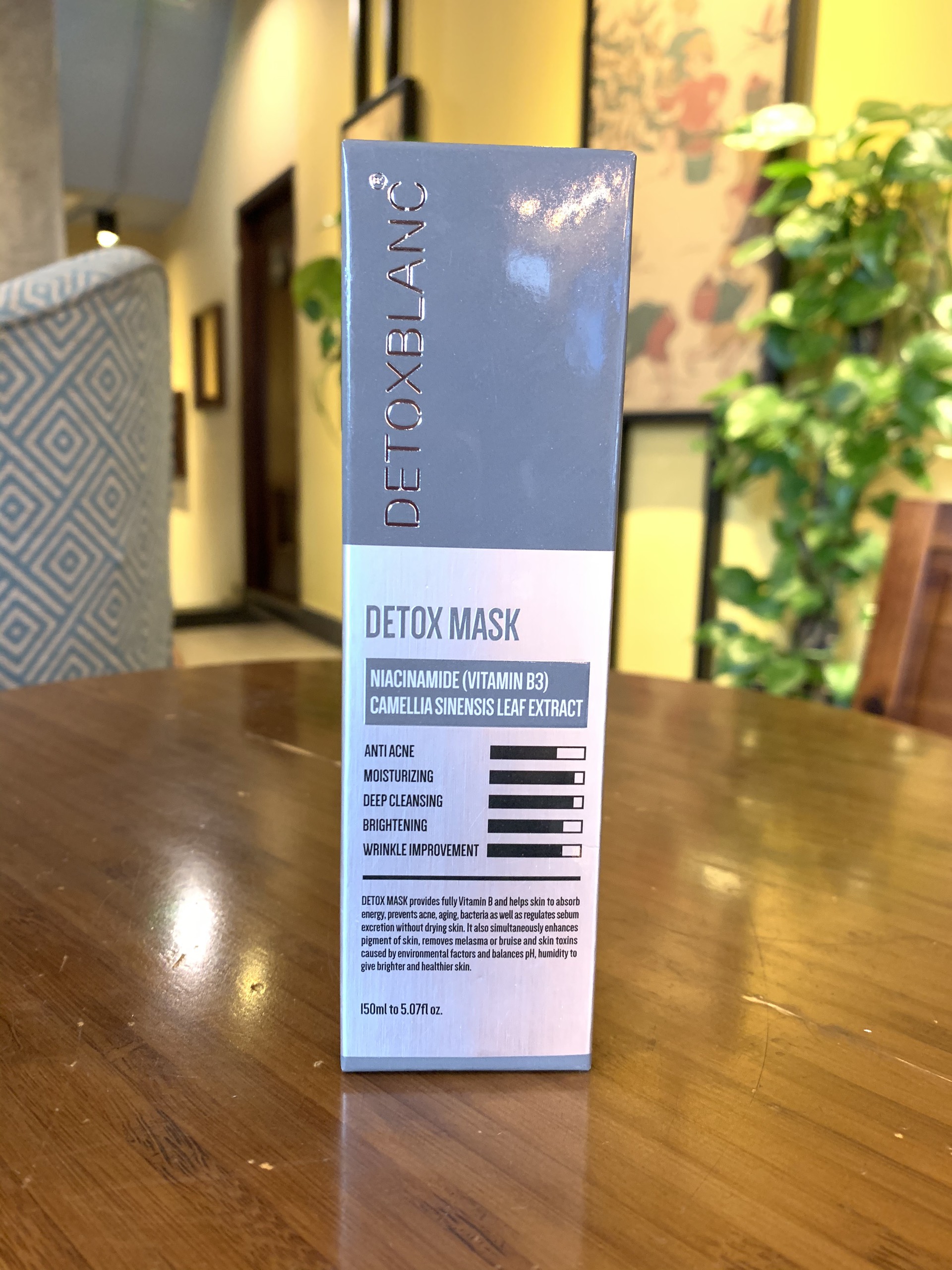 Sữa Rửa Mặt Detox BlanC Thải Độc Sủi Bọt Trắng Da Detox Mask (Mẫu mới) + Tặng Kèm hoa tai ngọc trai cực xinh