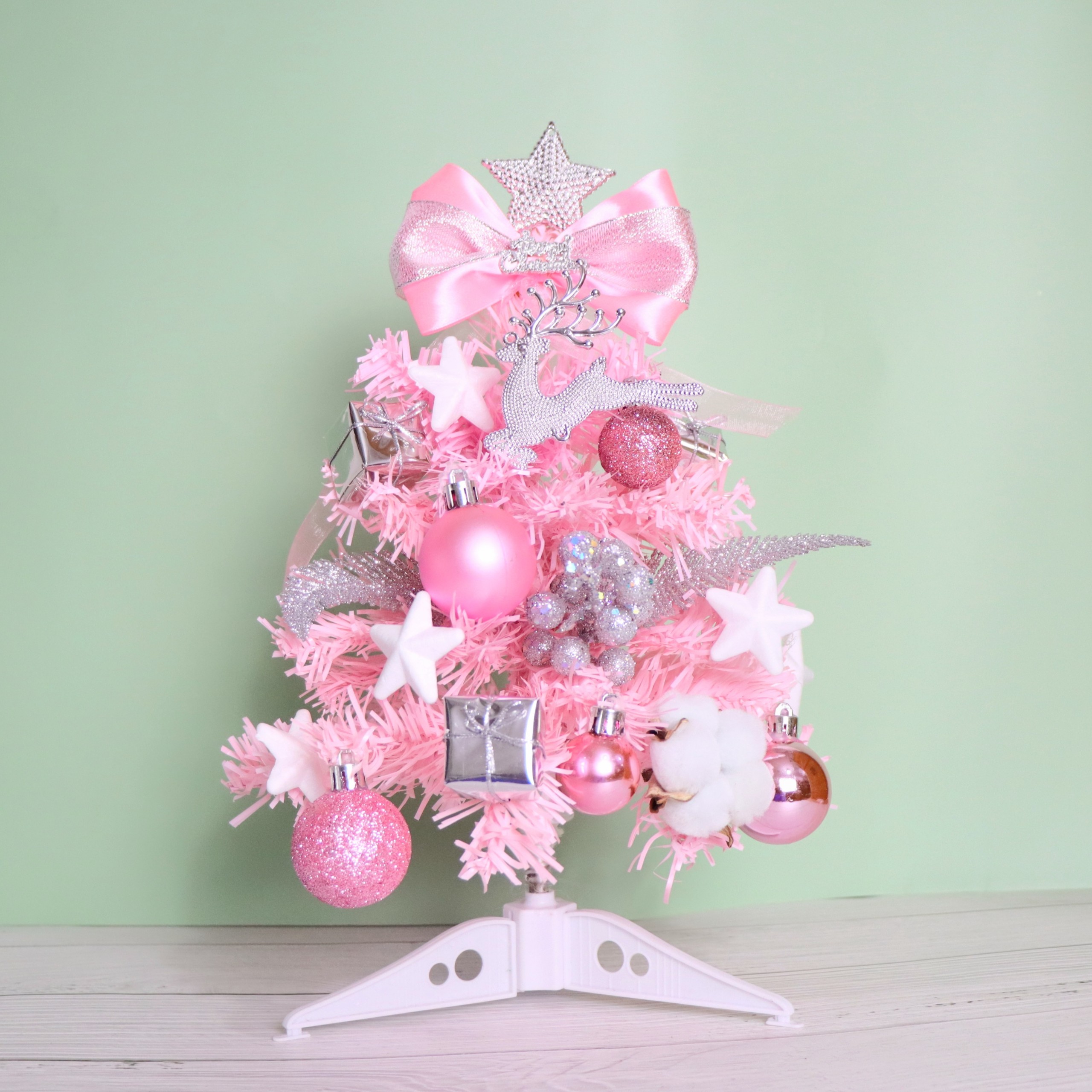 Cây Thông Hồng Nhí Để Bàn TH05 Trang Trí Giáng Sinh cây 30cm