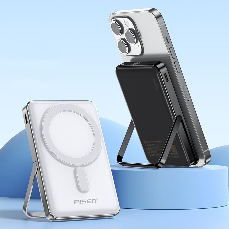 Sạc Dự Phòng Pisen Quick - POWERMag 30W Digital 2-in-1 10000mAh - Màu Trắng