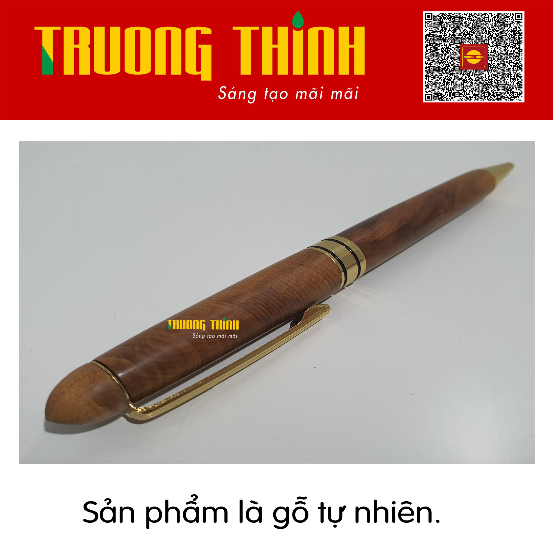 Bút Ký Gỗ Bách Xanh Trường Thịnh Chính Hãng Sang Trọng Bền Đẹp Đẳng Cấp Doanh Nhân. Loại Xoắn 15 cm