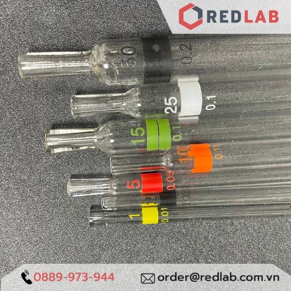 ỐNG HÚT THỦY TINH PIPET LOẠI DÀI CÓ CHIA VẠCH, PIPET THẲNG THỦY TINH 1ML 2ML 5ML 10ML 15ML 20ML 25ML 50ML