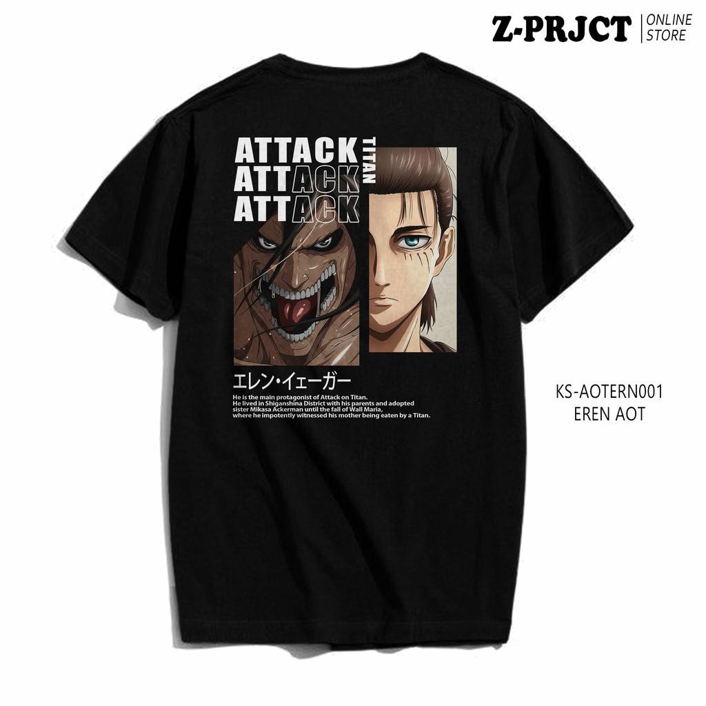 Mẫu áo thun in hình Anime Attack On Titan Eren Jaeger độc đẹp