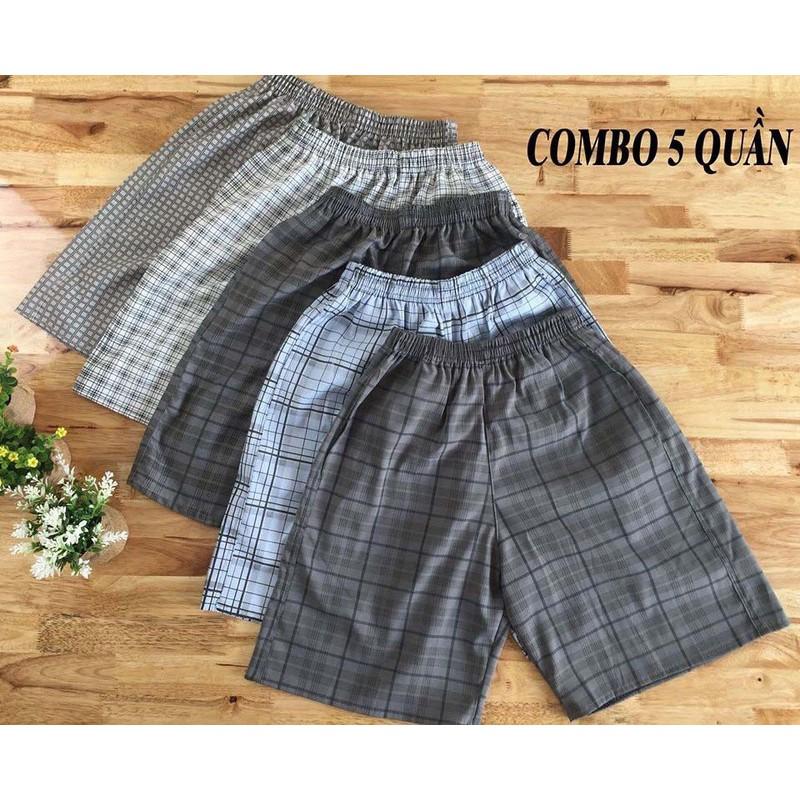 COMBO 5 QUẦN ĐÙI NAM MẶC NHÀ TỪ 43-75KG