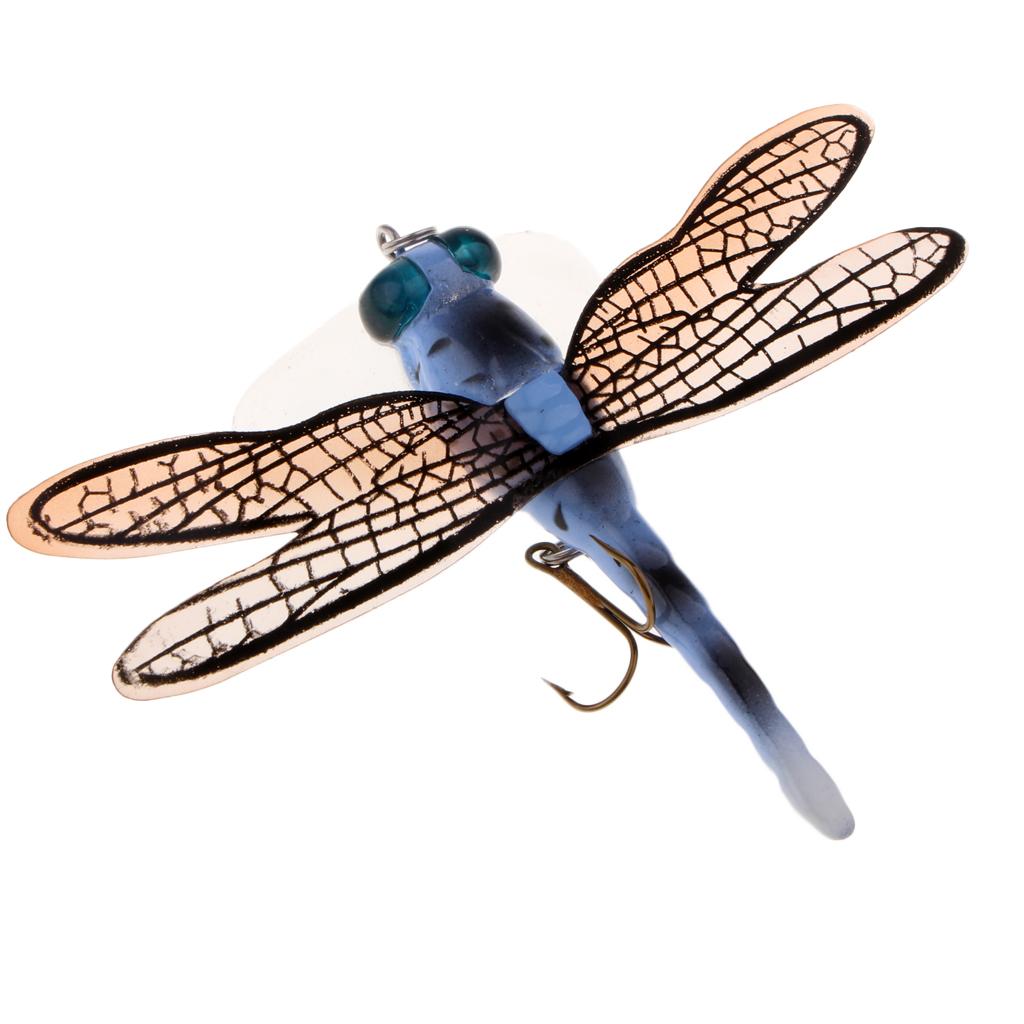 Popper Fishing Bait Life-like Dragonfly Floating Fly Fishing Flies Color F