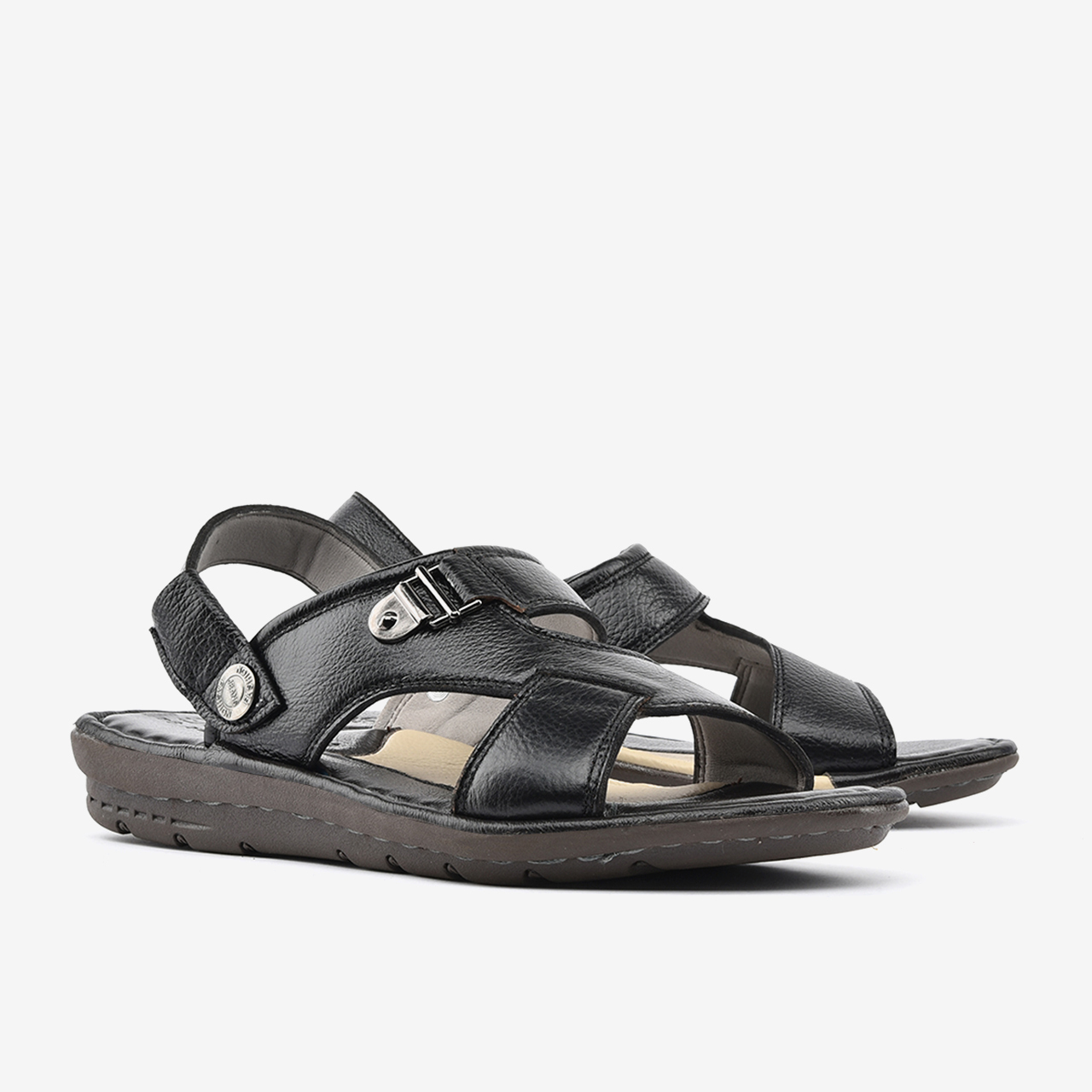 Giày Sandal nam Đông Hải quai ngang chất liệu da bò cao cấp đế cao su chắc chắn - S1110