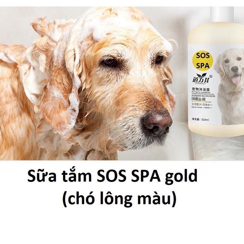 Sữa tắm chó mèo SOS đặc biệt cho các SPA thú cưng chuyên nghiệp 510ml Mềm mượt lông mùi thơm dịu nhẹ sạch ve rận