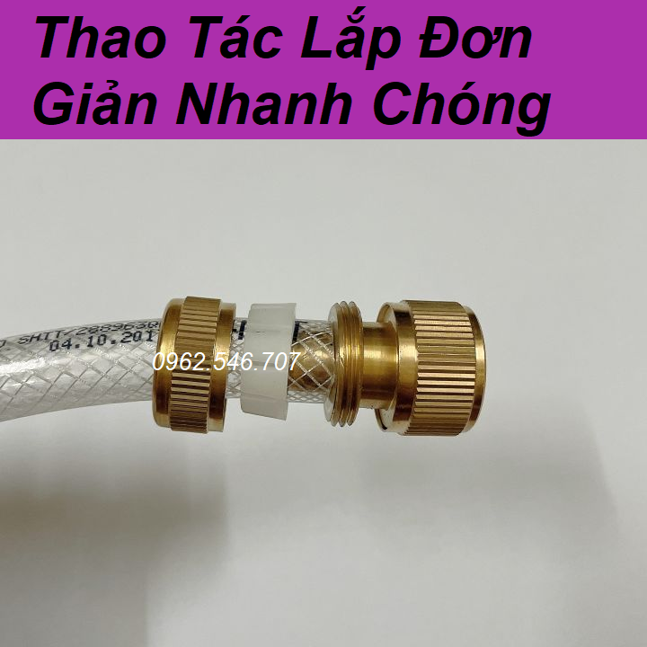 Đầu nối nhanh máy rửa xe bằng đồng thau, Khớp đồng nối nhanh dây cấp nước vào cho máy rửa mini