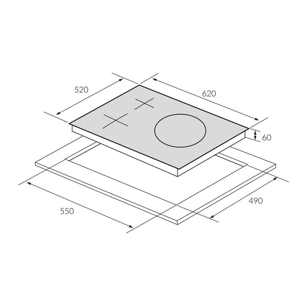 Bếp Từ EUROSUN EU-T905G - 3 Vùng nấu cảm ứng, Hàng chính hãng