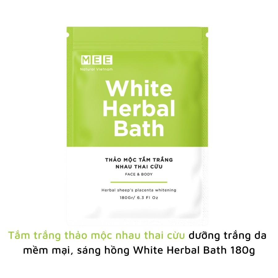 Tắm Trắng Nhau Thai Cừu, Dưỡng Trắng Da Body Thảo Mộc Mee Natural White Herbal Bath 180g