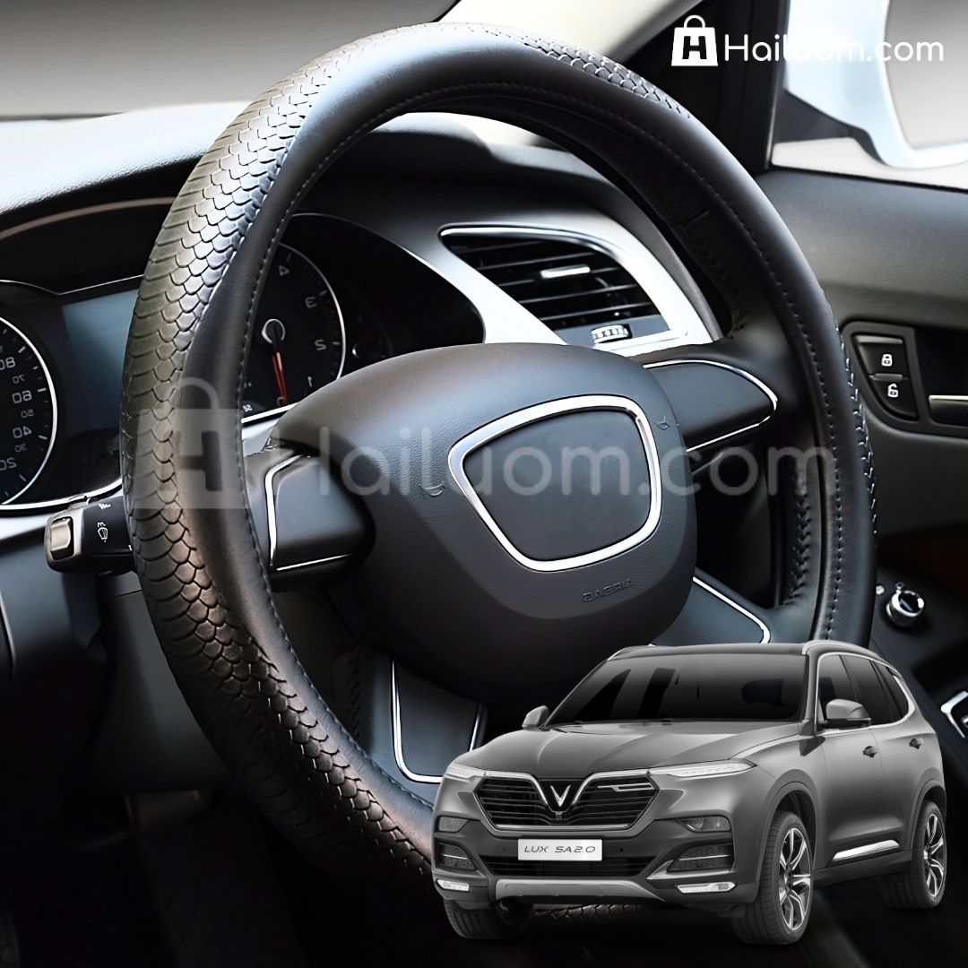 Bọc Vô Lăng ô tô cho VINFAST LUX SA2.0 Da Thật Họa Tiết Da Rắn Cao Cấp