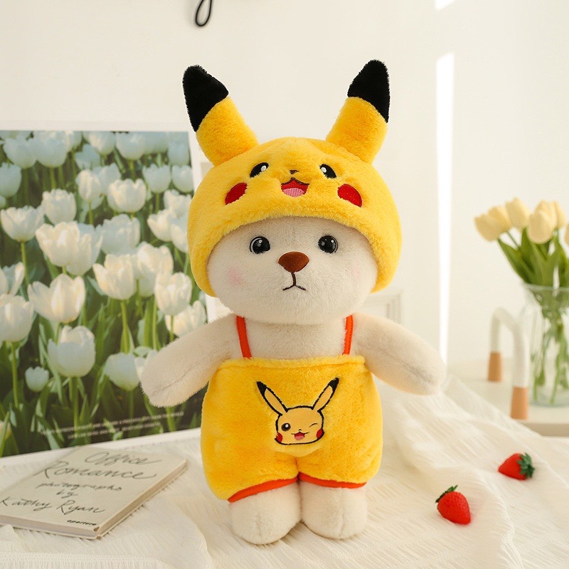 Gấu Bông Lena Cosplay Gấu Dâu, stick, kitty, pikachu