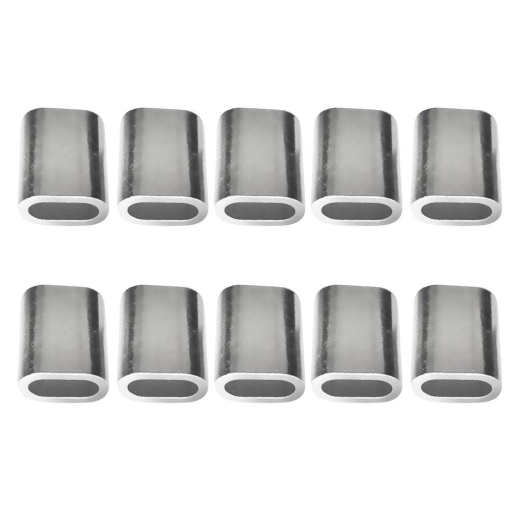 Aluminium Steel Wire Rope Cable Ferrules Crimping Loop Sleeves 3mm + 4mm