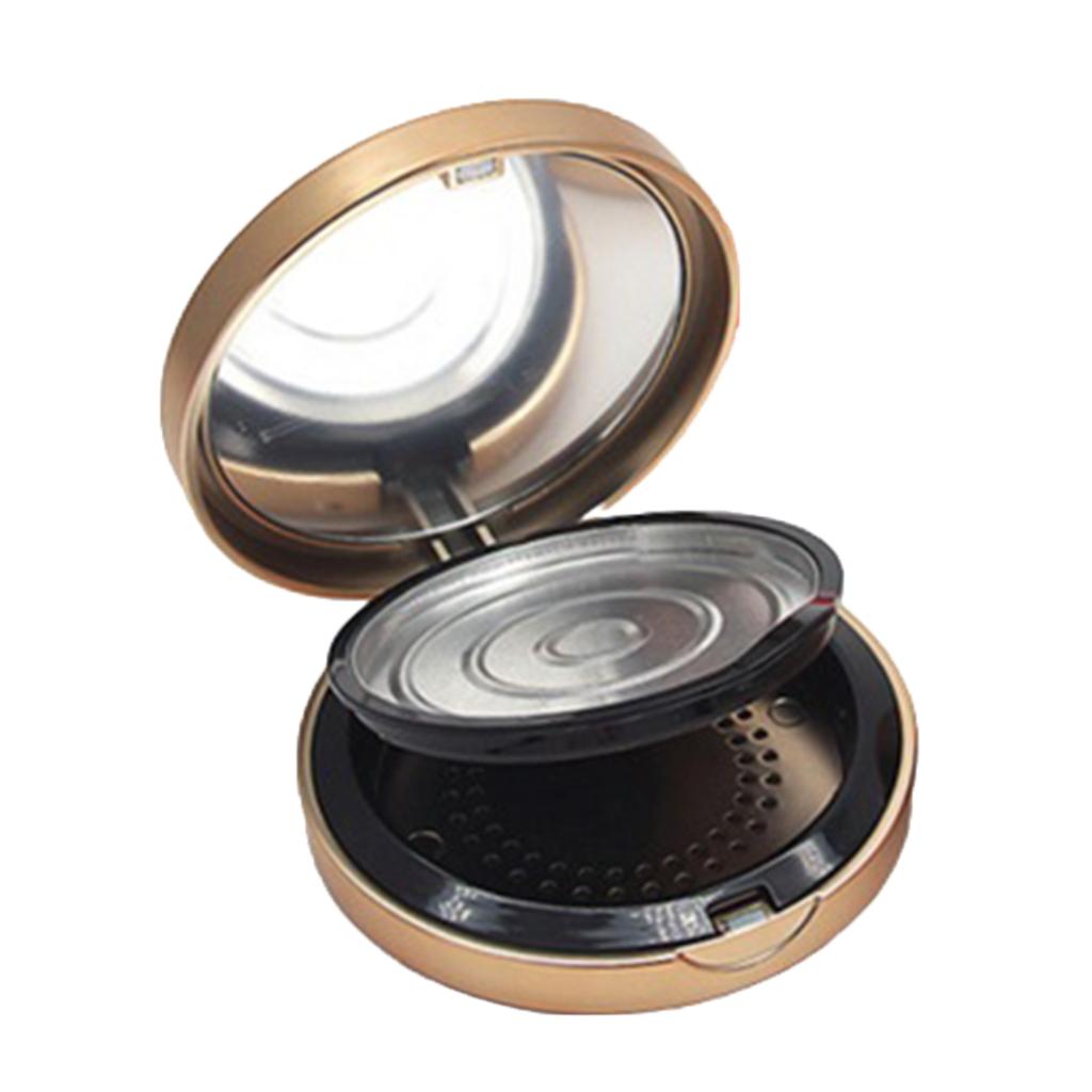 Empty Face Powder Blusher Makeup Cosmetic Storage Container Case Double Tier