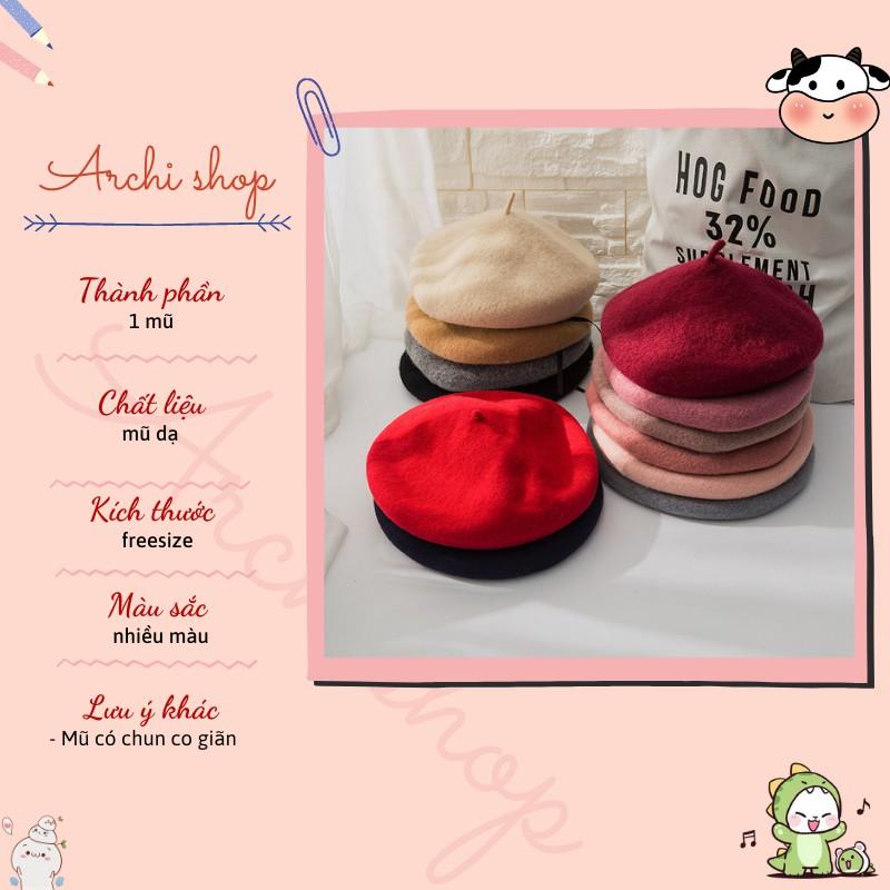 Mũ nồi beret dạ