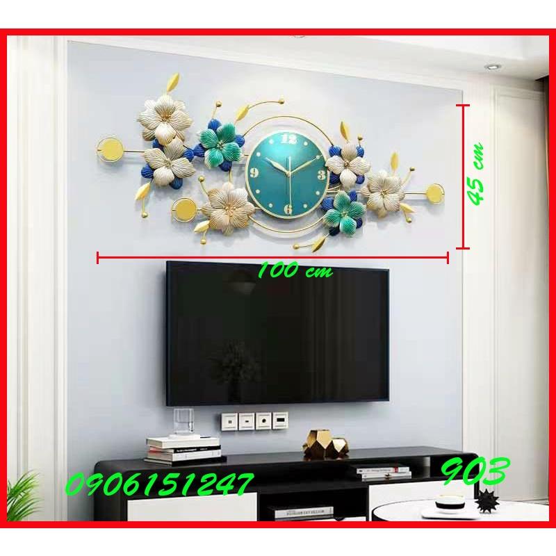 Đồng hồ treo tường trang trí decor 903 kích thước 100 x 45 cm