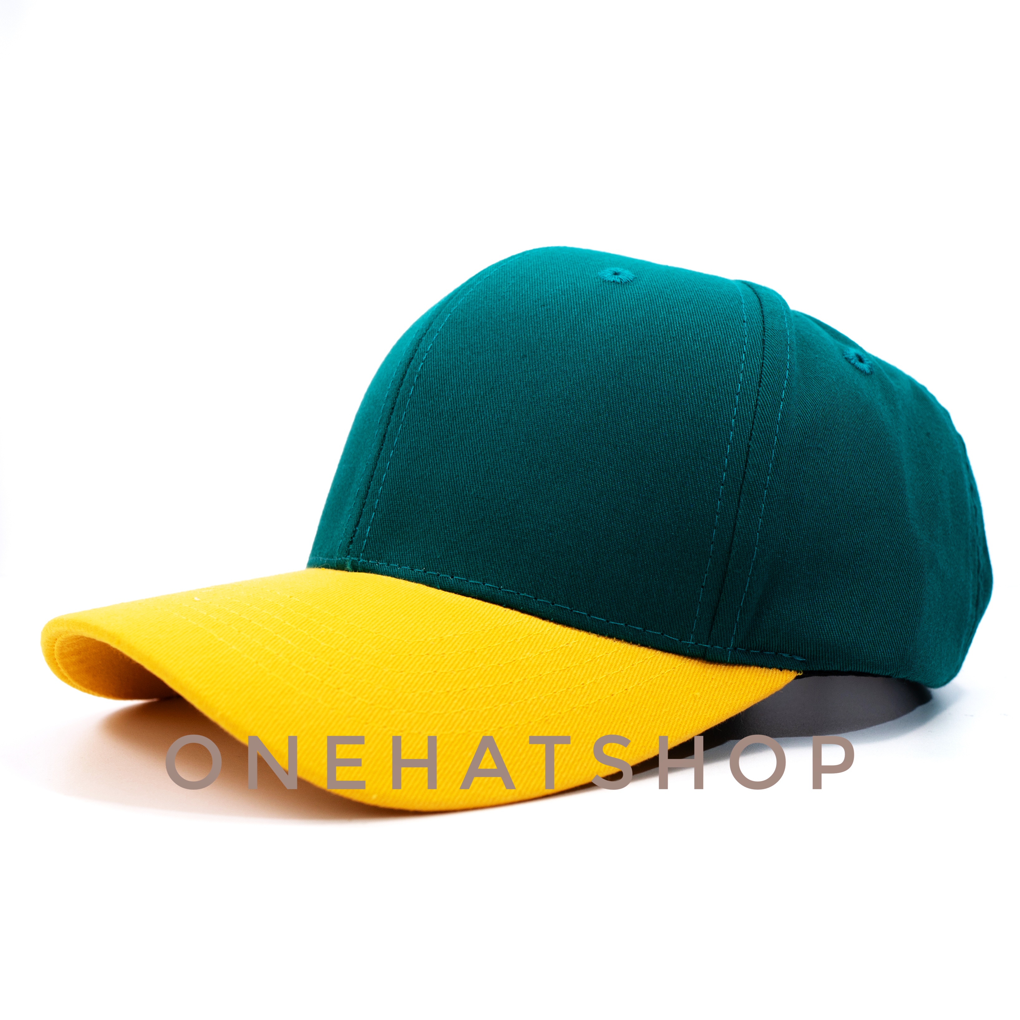 Nón Bóng Chày Lưỡi Trai Màu Xanh Lá Hot trend Vành nón Màu Vàng fom Baseball - Vải loại 1- Chất lượng cao- One Hat