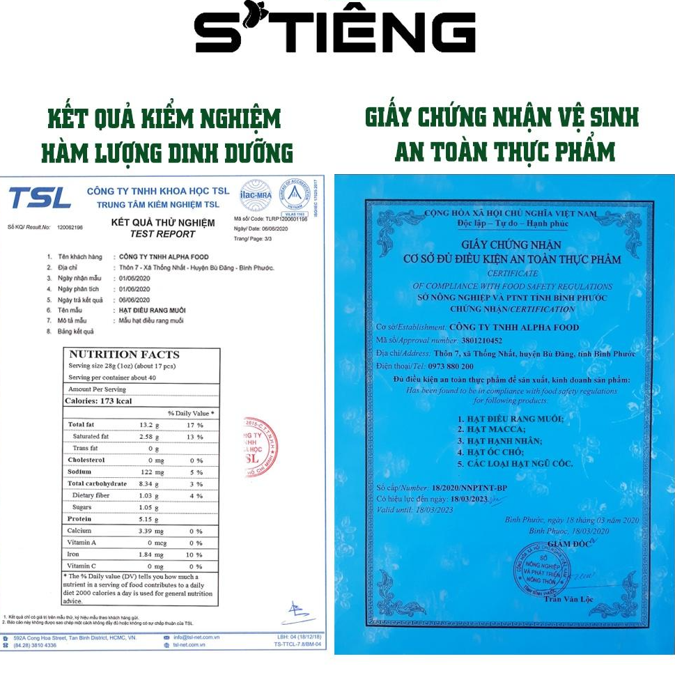 500Gr Hạt Điều Rang Muối S'TIÊNG Loại Bể Vở Còn Vỏ Lụa Hộp Nhựa