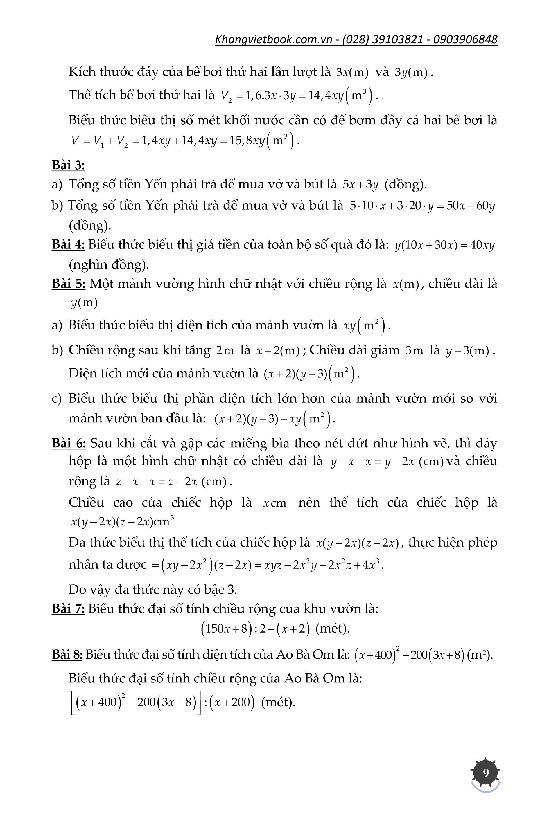 PHƯƠNG PHÁP GIẢI CÁC DẠNG TOÁN THỰC TẾ 8 (Theo chương trình mới)