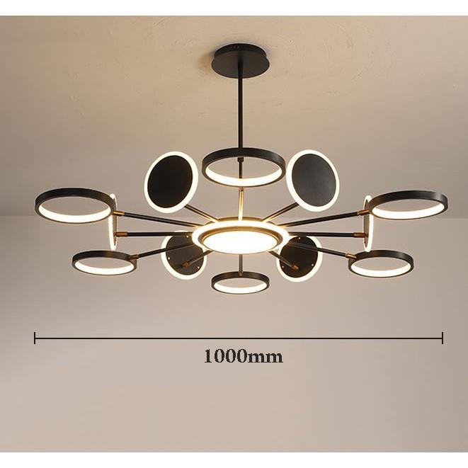 Đèn thả phong cách sang trọng với 3 chế độ ánh sáng loại 12 bóng - kèm điều khiển từ xa - (171).