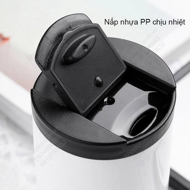 Ly uống bằng inox 304 loại 2 lớp, chuyên dùng uống cà phê, uống trà đa năng, dung tích 550ml