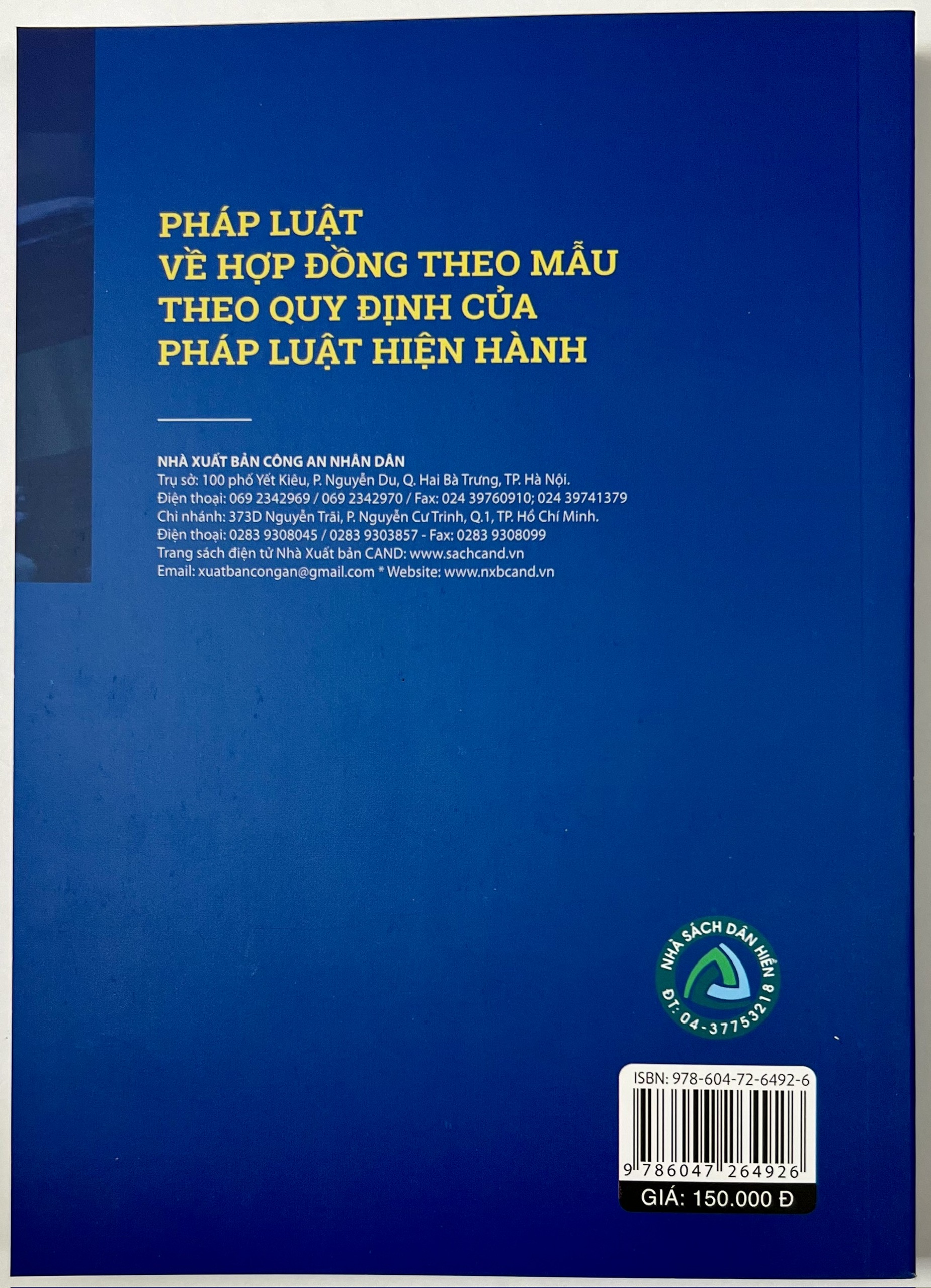 Sách - Pháp Luật Về Hợp Đồng Theo Mẫu Theo Quy Định Của Pháp Luật Hiện Hành