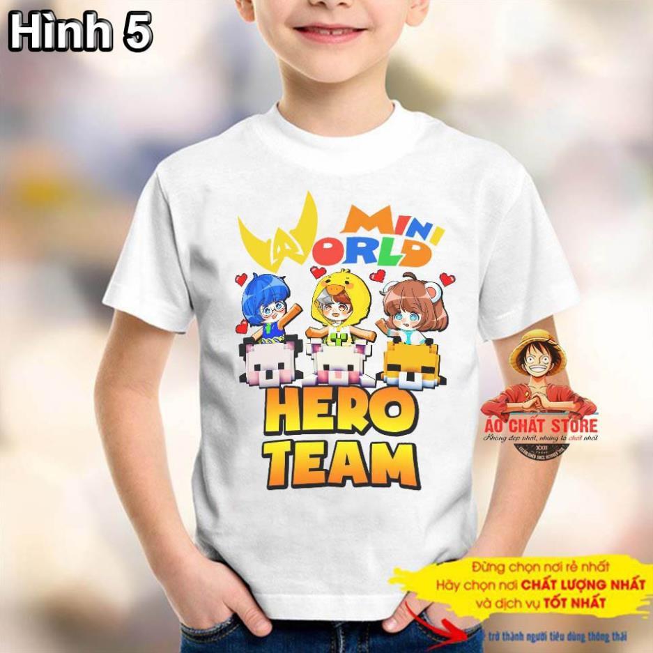 BST Áo Hero Team Mini World Đẹp | Áo Thun Mini World Toàn Thành Viên Hero Team MC6