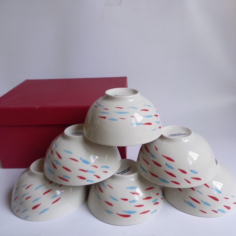 Bộ bát cơm họa tiết vẽ tay thủ công cá sắc màu - đẹp và sang trọng cho bữa ăn -gốm sứ cao cấp