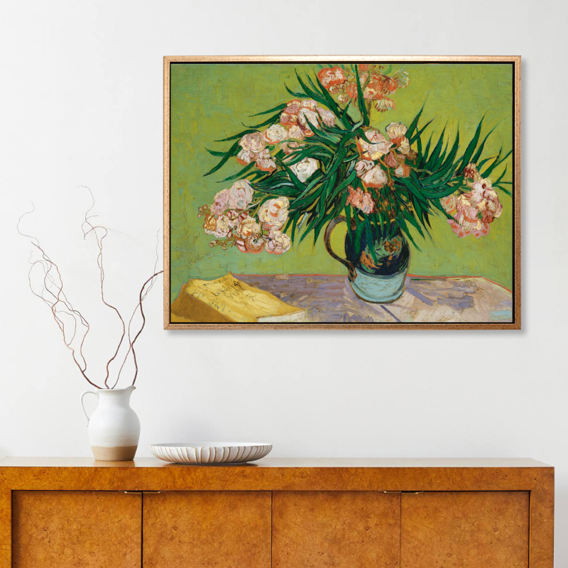 Oleanders – Tranh canvas trang trí treo tường Vincent Van Gogh 60 x 80 cm