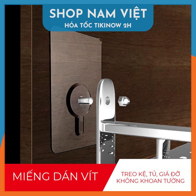 Set 2 Miếng Dán Bulong Ốc Vít, Treo Kệ, Treo Tranh Không Khoan Tường