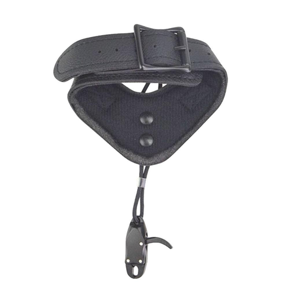 Archery Compound Bow Release - Adjustable Black Wrist Strap