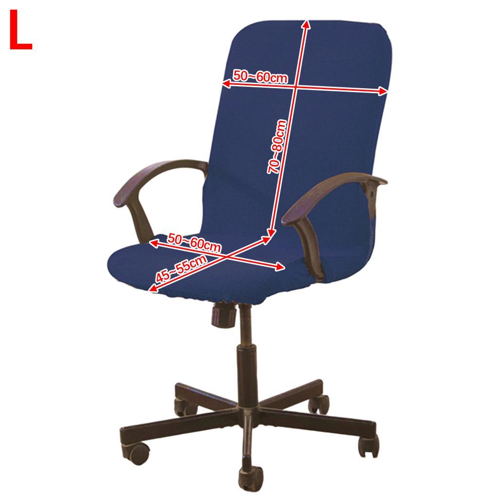 Office Chair Cover Washable Removable Seat Chair Decor Navy M