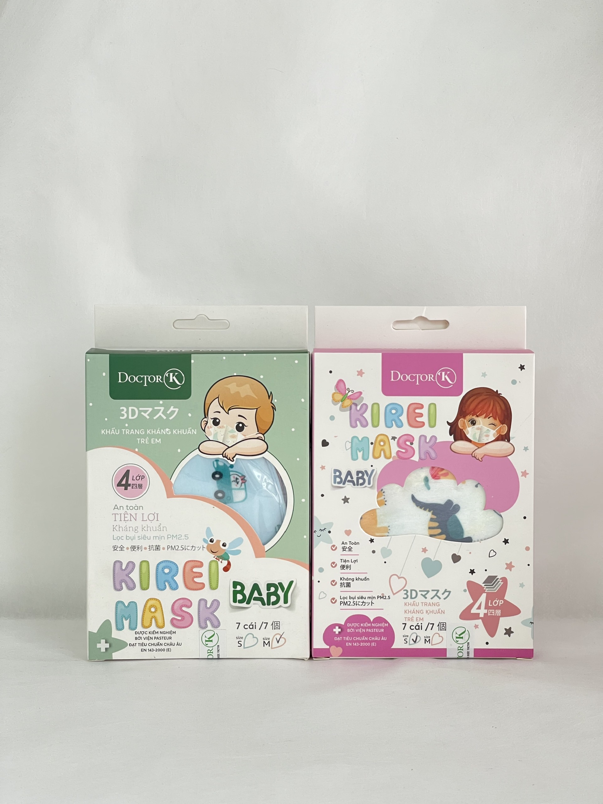 Khẩu trang trẻ em 3D cao cấp - có nhiều hoạ tiết bắt mắt và nhiều màu sắc ngầu nhiên - Doctor K - AN TÂM SỬ DỤNG