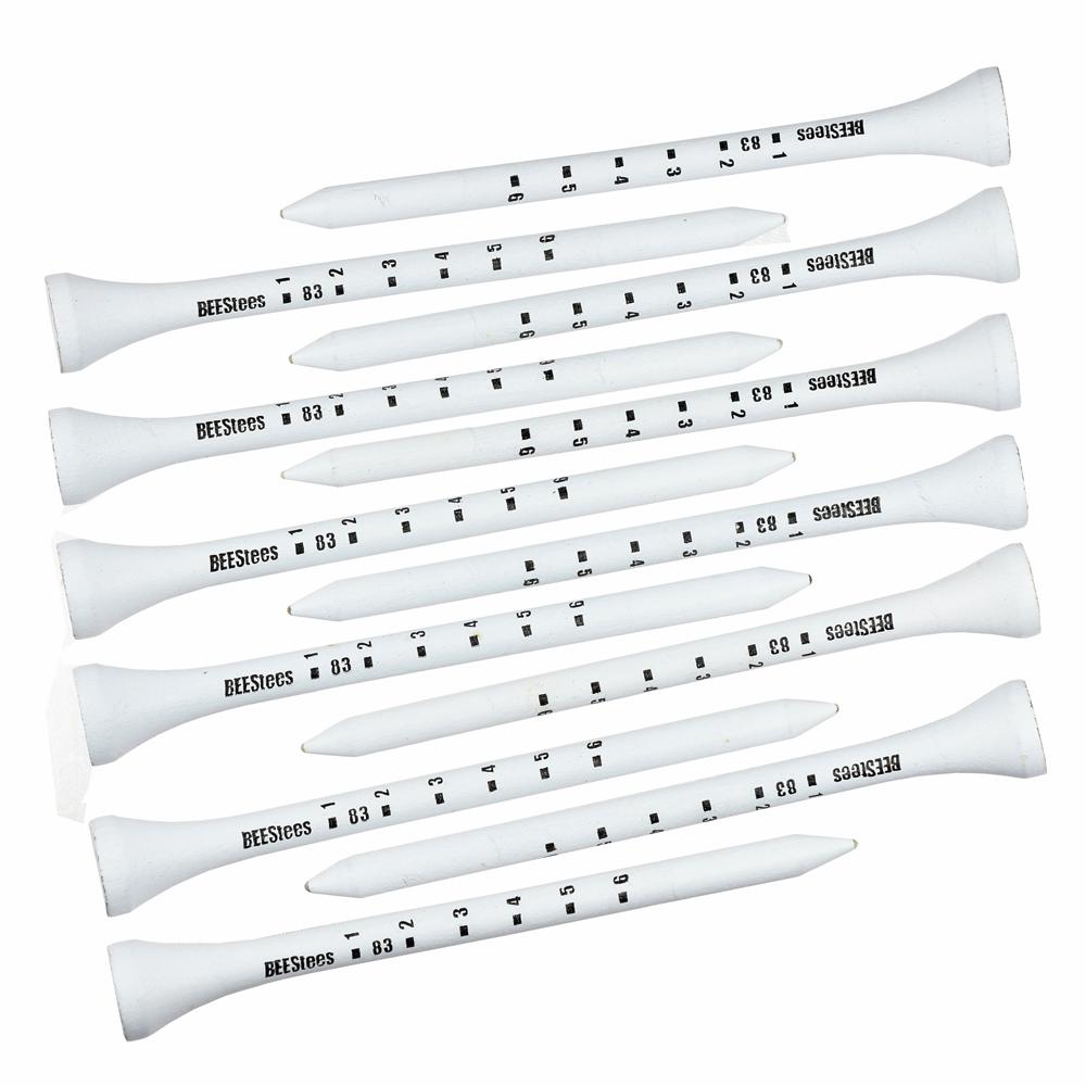40PCS 83mm gỗ golf tees hệ thống chuyên nghiệp sọc bằng gỗ sọc kỹ thuật số golf tees phụ kiện đào tạo golf hỗ trợ