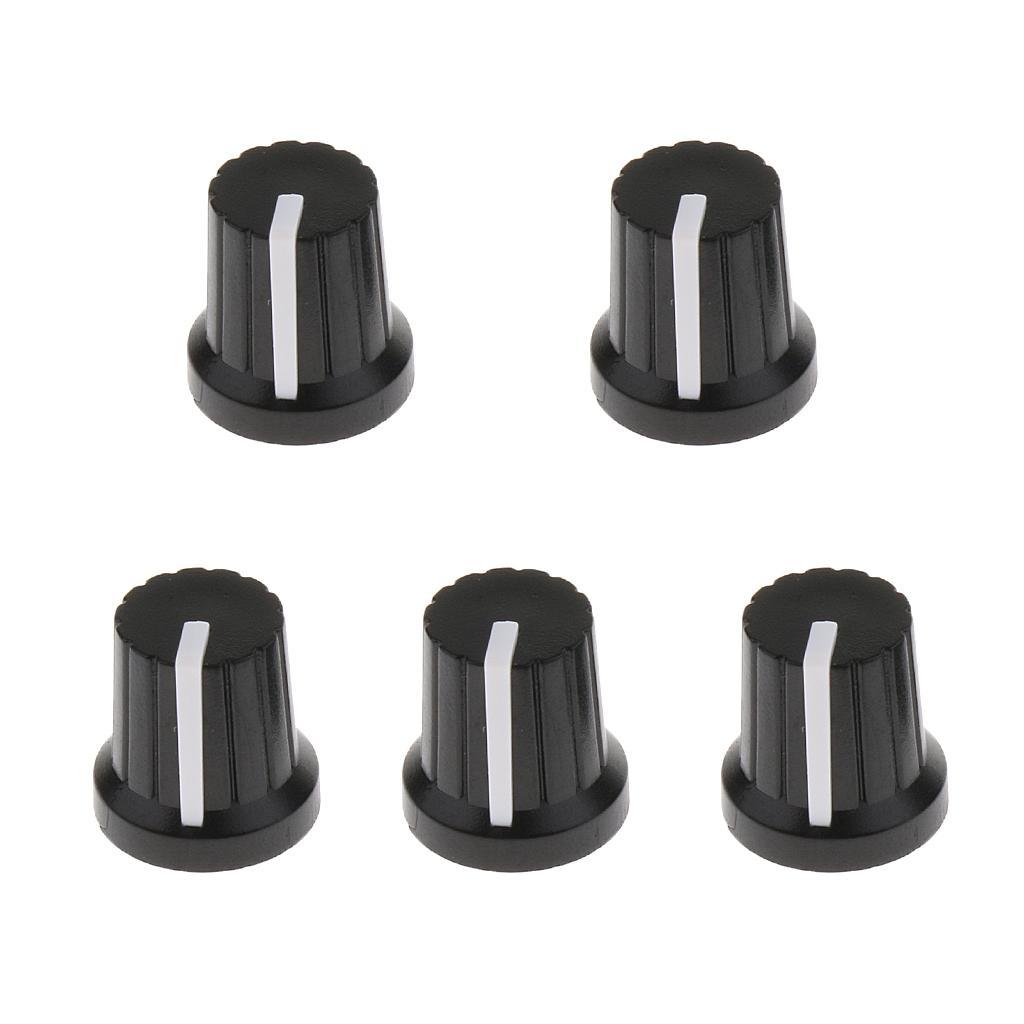5pcs   Guitar Effect Pedal Knob Amp  Control Knobs black