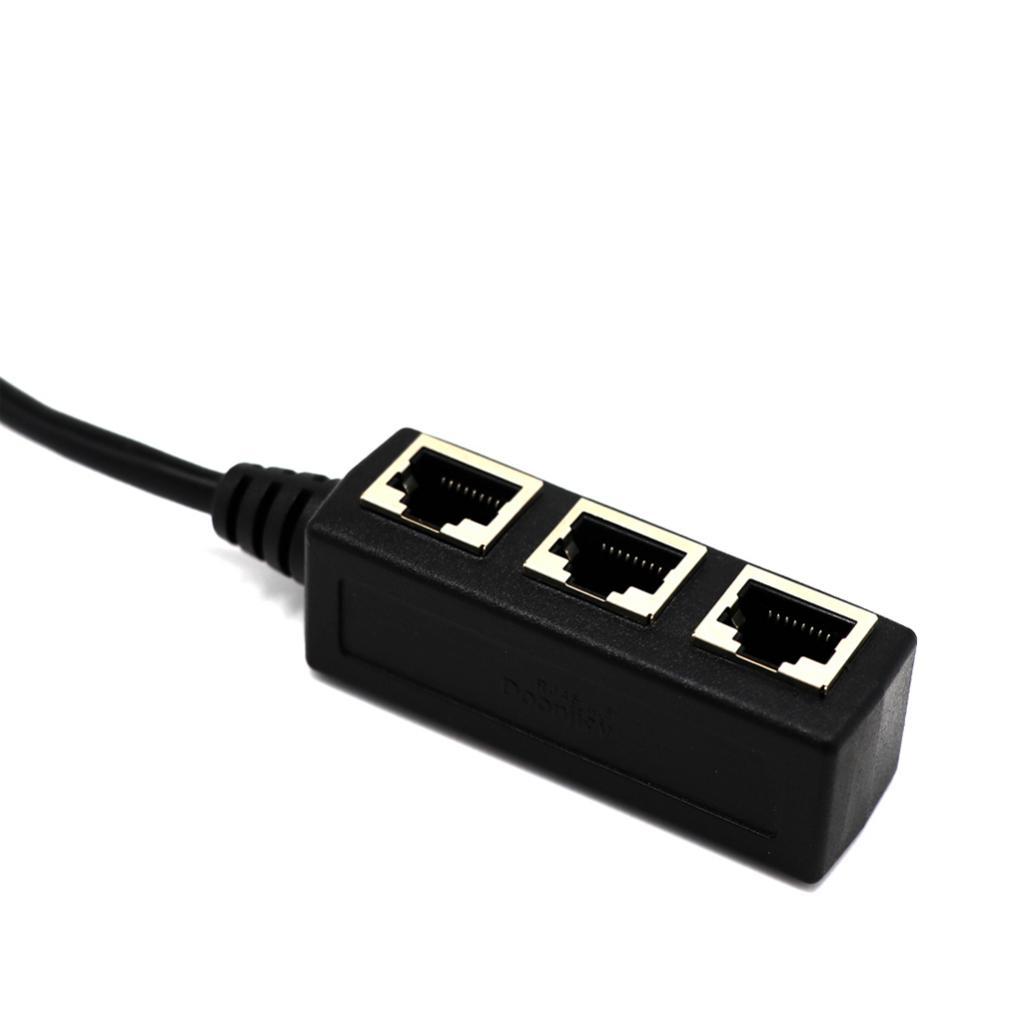 RJ45 Y Splitter Adapter 1 to 3 Port for CAT 5/CAT 6 LAN Ethernet Socket