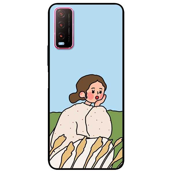 Ốp lưng dành cho Vivo Y20 - Vivo Y20s - Vivo Y12s - Cô Gái Chống Cằm