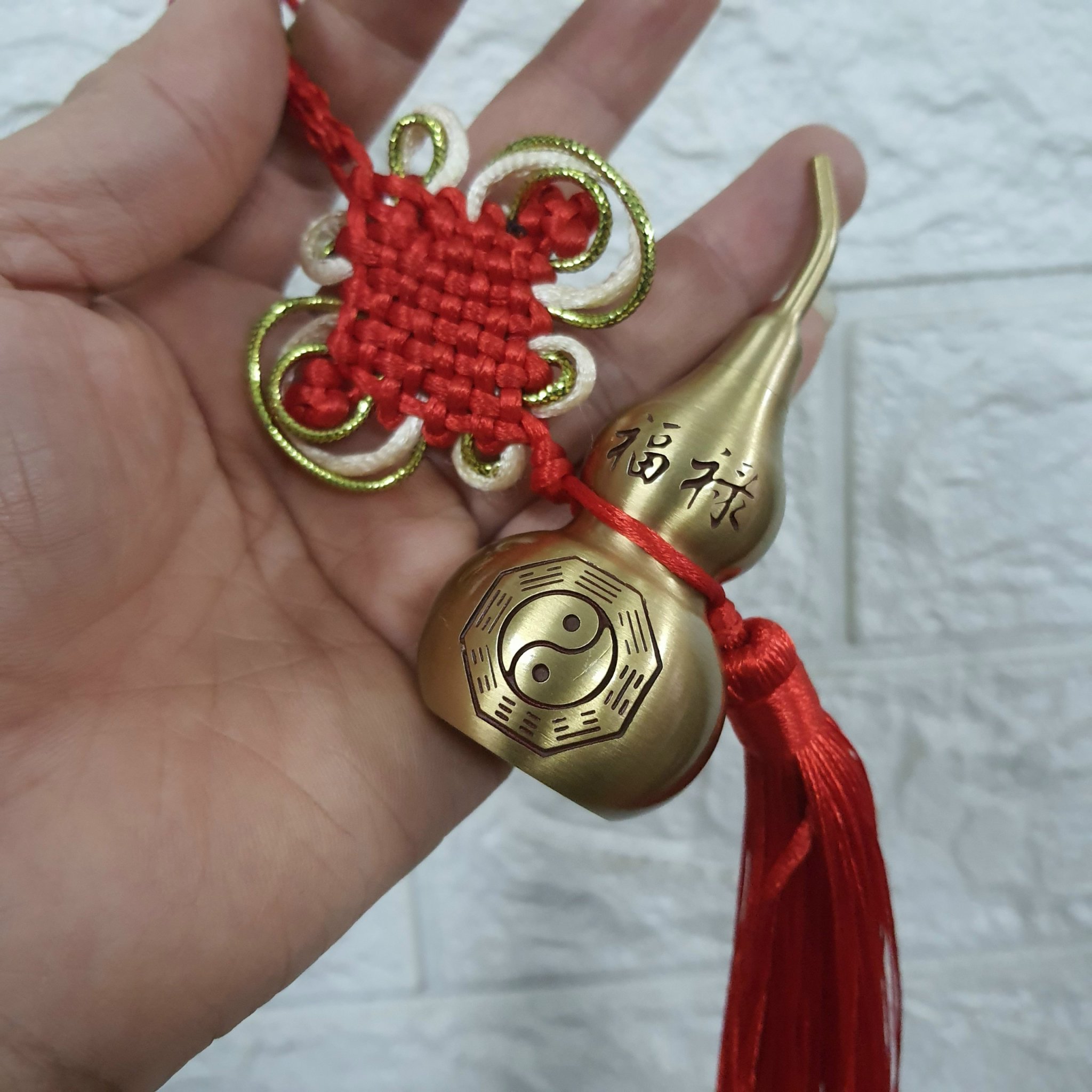 Khánh treo hồ lô bằng đồng phong thuỷ MS08v