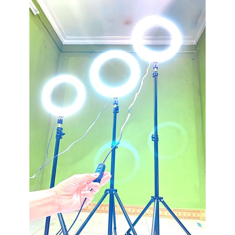 Đèn Led tròn LiveStream Ø 26CM 30CM 36CM - Trang điểm - Chụp ảnh - Xăm nghệ thuật - SIêu sáng - Có nút chỉnh 3 chế độ sáng